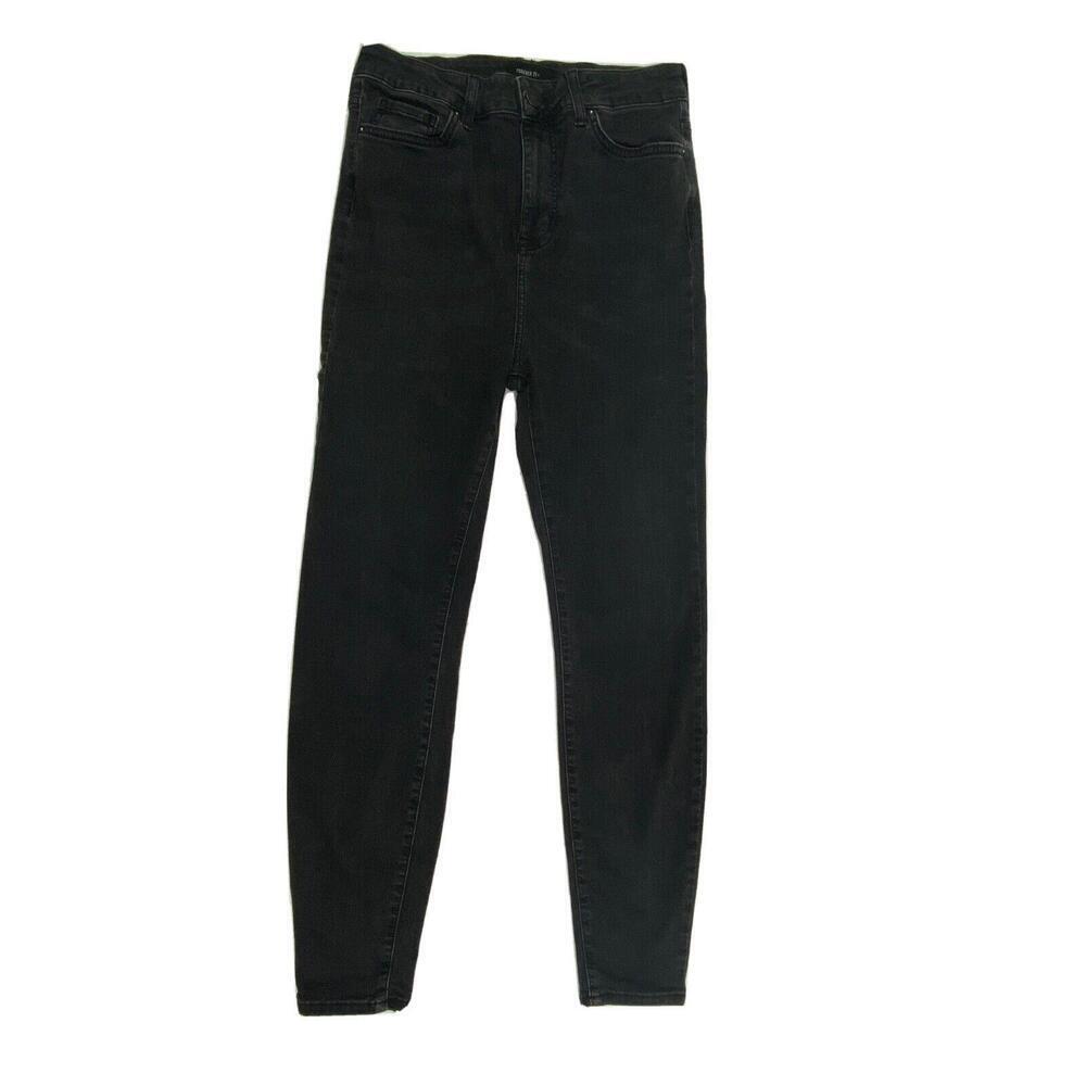 Forever 21 High Waist Skinny Women's size 12 Black Denim jeans